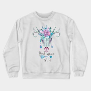 💚💜😍 Find your tribe (boho) Crewneck Sweatshirt